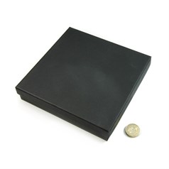 Card Square Necklace Box Black 158x158x32mm