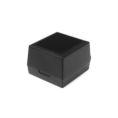 Plastic Ring Box Black With Black Pad 45x40x30mm