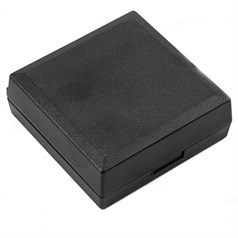 Plastic Earring Box Black With Black Pad 55x55x20mm