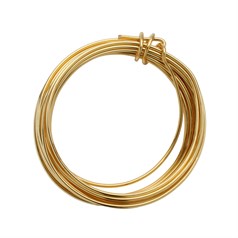 Parawire 14 Gauge  (1.63mm)  Non Tarnish Gold Plated Wire 10ft (3m) Coil