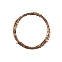 Parawire 18 Gauge (1.02mm) Non Tarnish Twisted Square Antique Copper Wire 8ft (2.4m) Coil