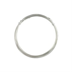 Parawire 18 Gauge (1.02mm) Half Round Non Tarnish Silver Plated Wire 4 Yard (3.6m) Coil