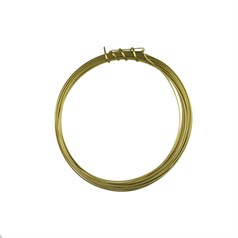 Parawire 18 Gauge (1.02mm) Half Round Non Tarnish Solid Faux Gold Wire 4 Yard (3.6m) Coil