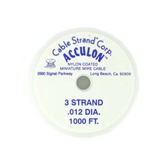 Acculon Beading Wire .012" (3 strand) 1000 Foot Reel