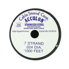 Acculon Beading Wire .024" (7 strand) 1000 Foot Reel