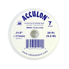 Acculon Beading Wire .012" (7 strand) Bright 30 Foot Reel