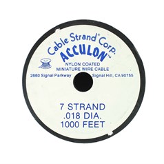 Acculon Beading Wire .018" (7 strand) 1000 Foot Reel