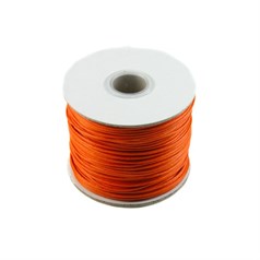 Orange Waxed Cord 1mm 100 Metre Reel