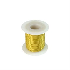 1mm Round Leather 5 Metre Reel Gold