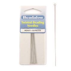 Beadalon Twisted Beading Needle Heavy 8.9cm Diameter 0.49mm (10 pieces) NETT
