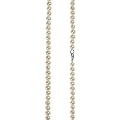 Round Pearl 5-5.5mm Necklace White 45cm with Sterling Silver Clasp