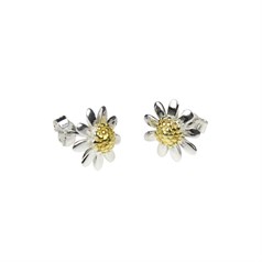 10mm Daisy Earstud with scrolls Sterling Silver (STS)
