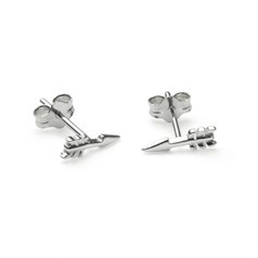 Arrow Earstuds 9x3mm with Scrolls Sterling Silver (STS)