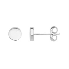 Circle Earstuds 5mm with Scrolls Sterling Silver (STS)
