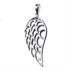 Angel Wing Pendant 35x15mm Sterling Silver