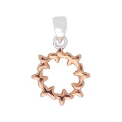 Ring of Butterflies Pendant Rose Gold Plated Sterling Silver Vermeil