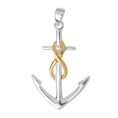 29mm Anchor Pendant Sterling Silver