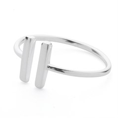 T Ring Size 8 Sterling Silver