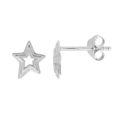 Layered Starburst Earstuds including Scrolls Sterling Silver