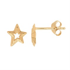 Layered Starburst Earstuds including Scrolls Gold Plated Sterling Silver Vermeil