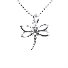 Child's Dragonfly Charm Necklace Sterling Silver