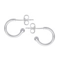 Superior 12mm Ear Hoop & Ball with Scrolls Silver Plated