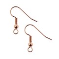 Fish Hook/Ball & Spring Earwire 20mm Rose Gold Plated