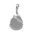 Drop Pendant with Sash and 25mm Pad for Cabochon Silver Plated