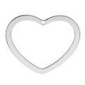 Heart shape casting (open) Sterling Silver (STS) 28x21mm Charm Pendant