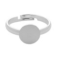 Ring (Childs) with 7mm Pad for Cabochon Silver Plated