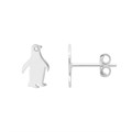 Penguin Earstuds with Scrolls LEFT AND RIGHT Sterling Silver