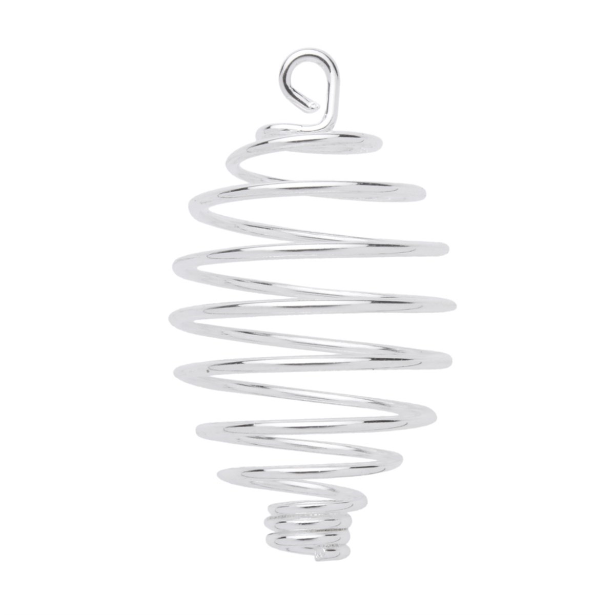Spiral Pendant Heavy Gauge 25x20mm Silver Plated